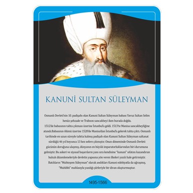 Türk Büyükleri - Kanuni Sultan Süleyman Afişi
